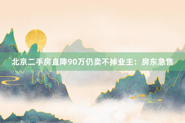 北京二手房直降90万仍卖不掉业主：房东急售